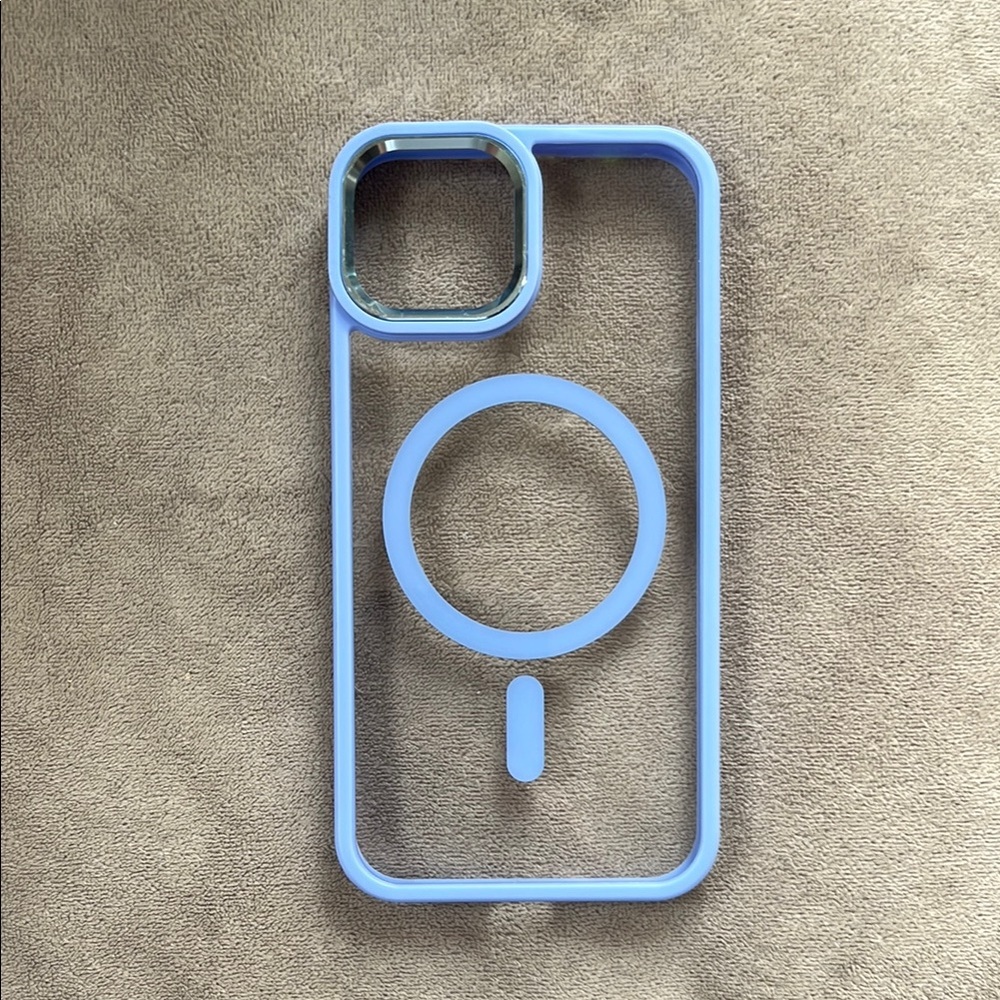 Light Blue MagSafe-Compatible Clear iPhone 14 Case